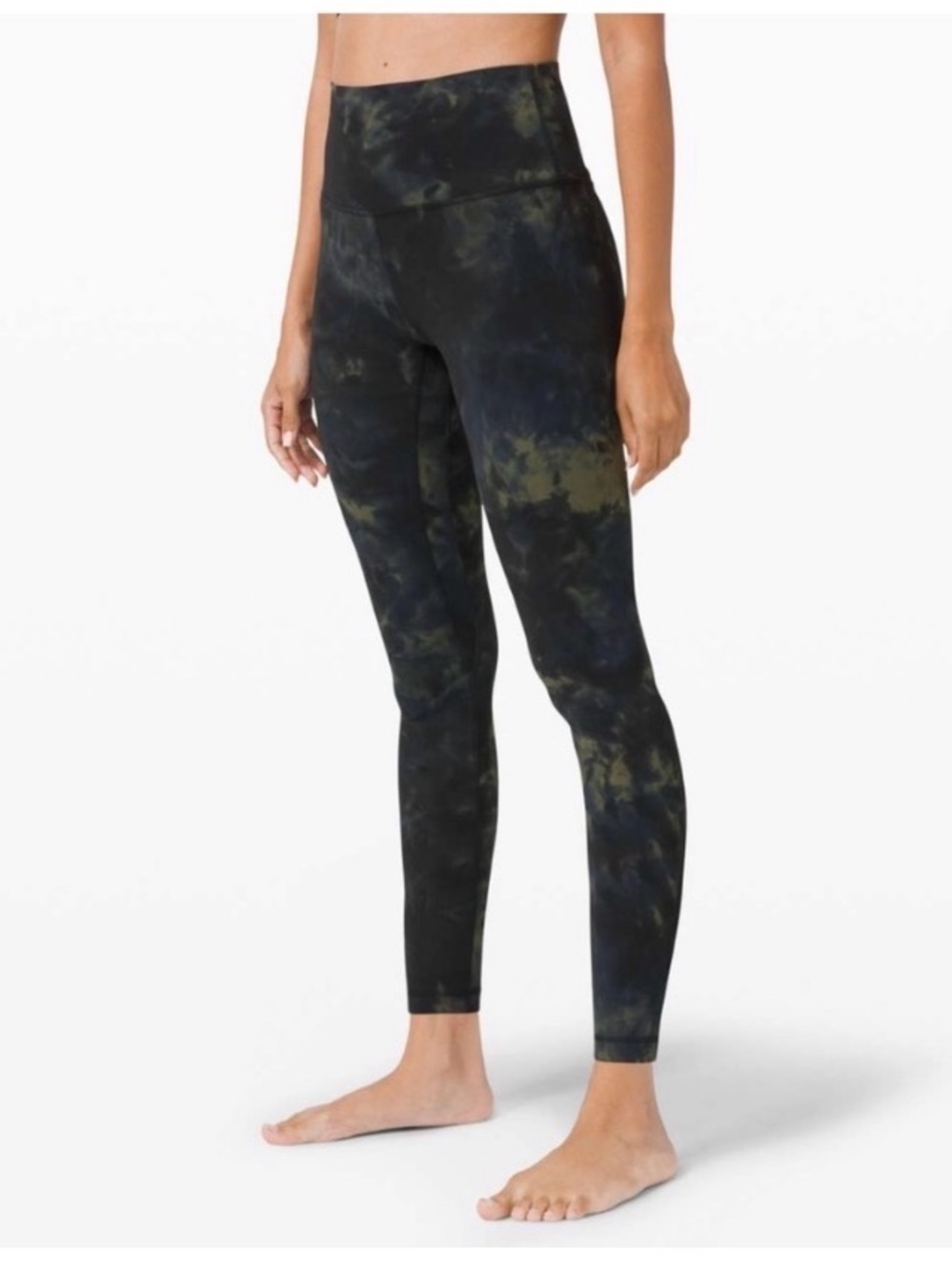 Lululemon High-Rise Align Tie-Dye Leggings - Black/Olive